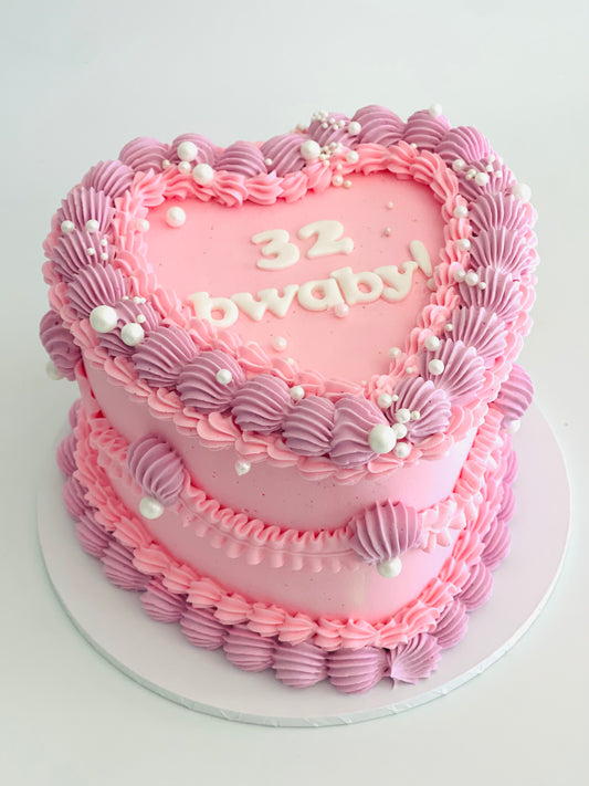 Vintage Heart Cake