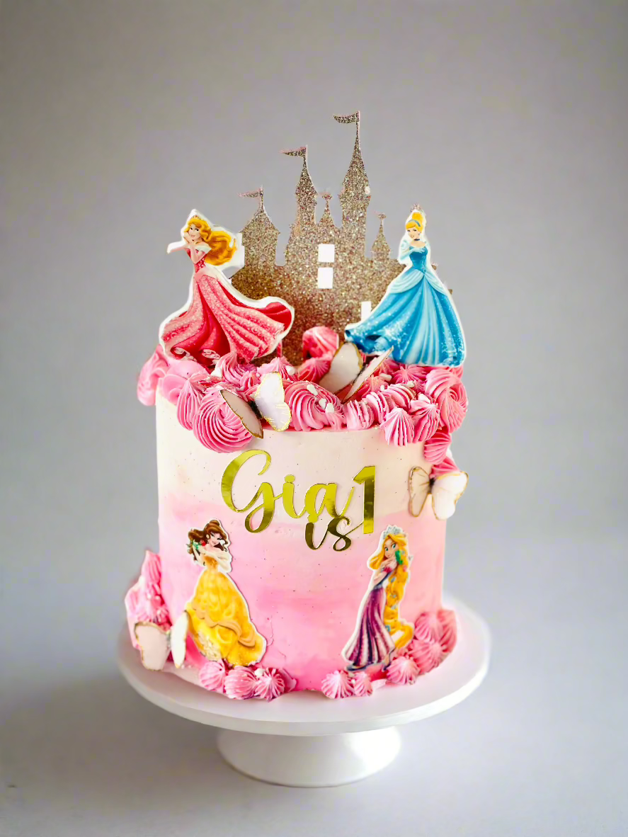 Adorable princess birthday cake