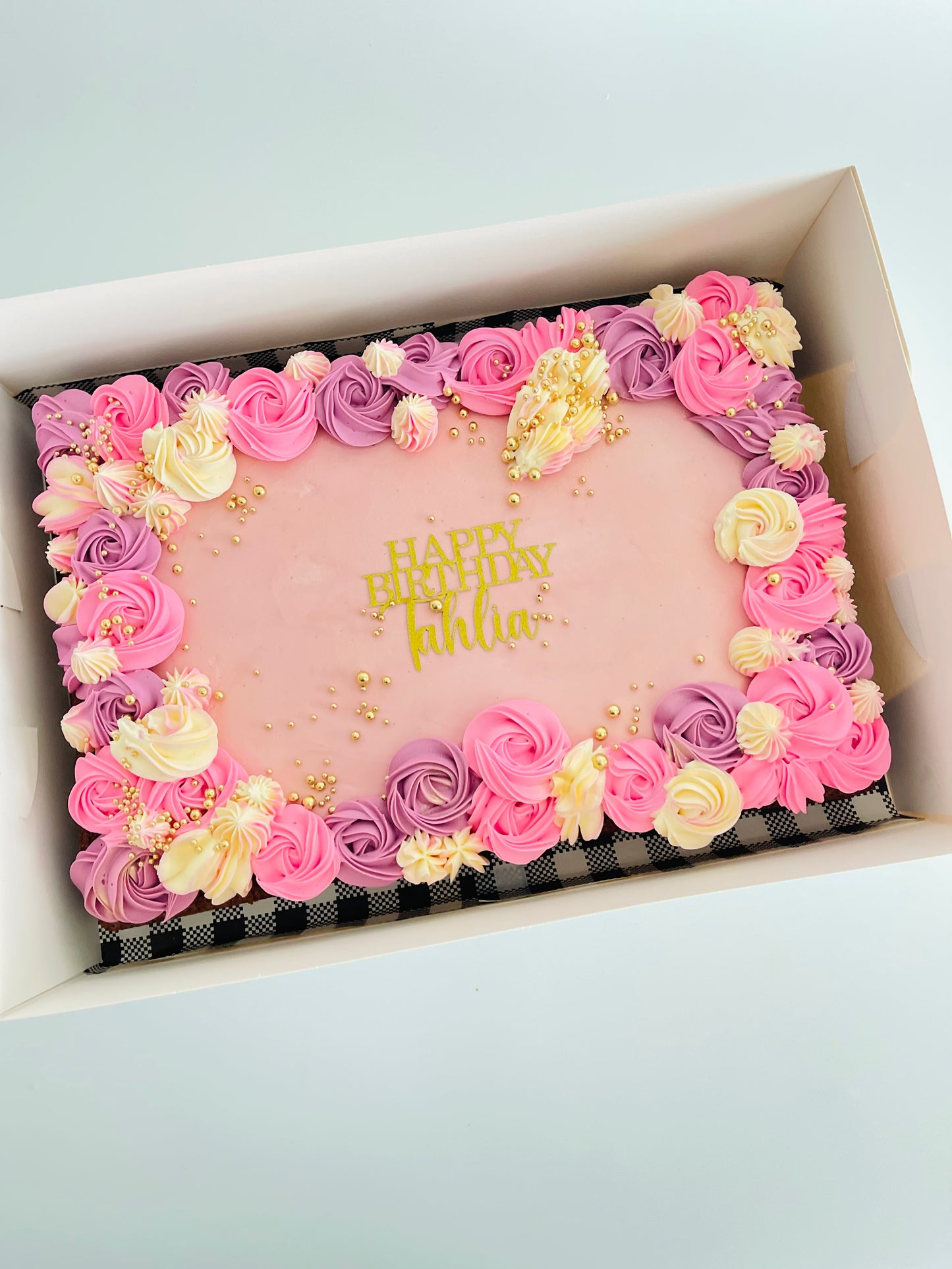 Celebration slab cakes with custom options Brisbane delivery