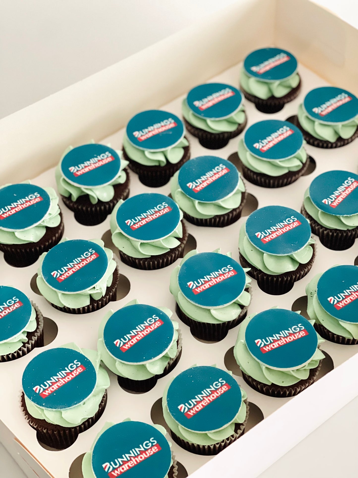 Corporate Logo cupcakes for Bunnings