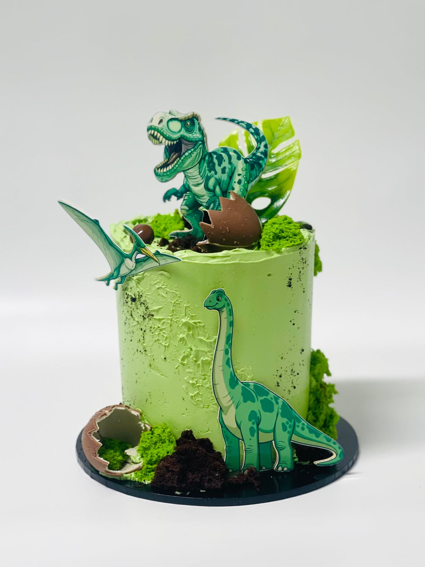 Green Dinosaur Cake
