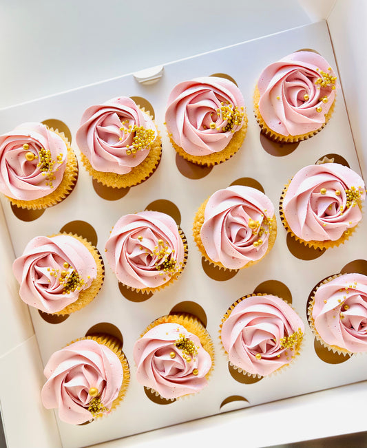 Pretty Pink Swirl cupcakes - Brisbane's best cupcakes with delivery option