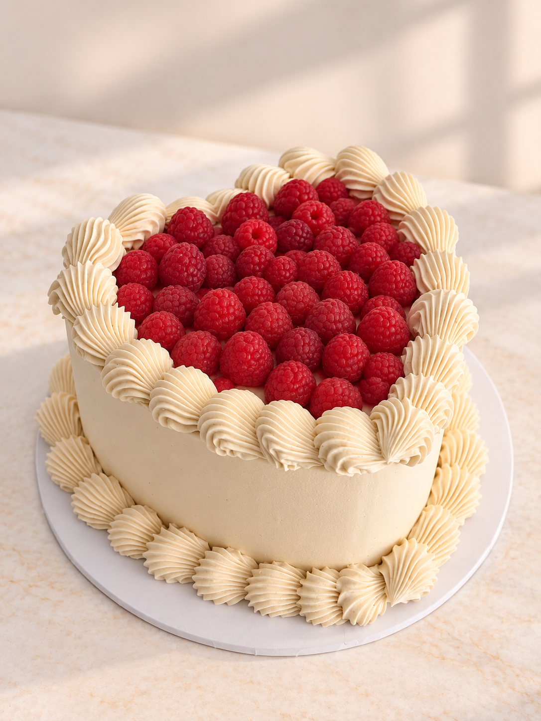 Rosette | Vintage Raspberry Heart Cake