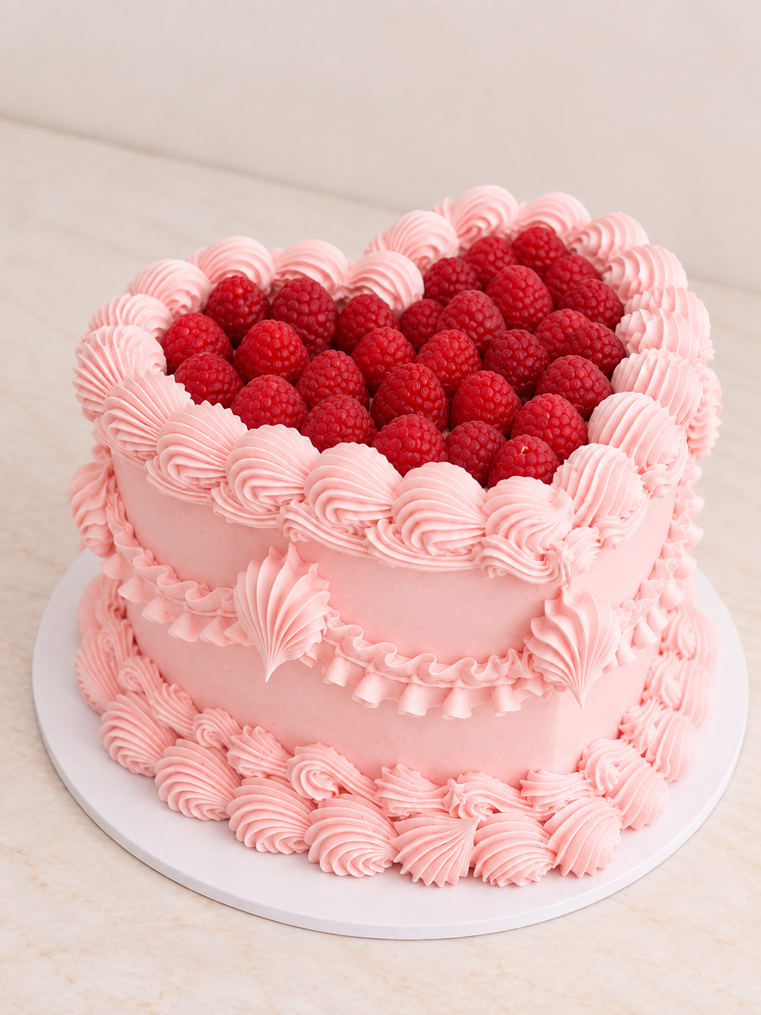 Margot | Lambeth Raspberry Heart Cake