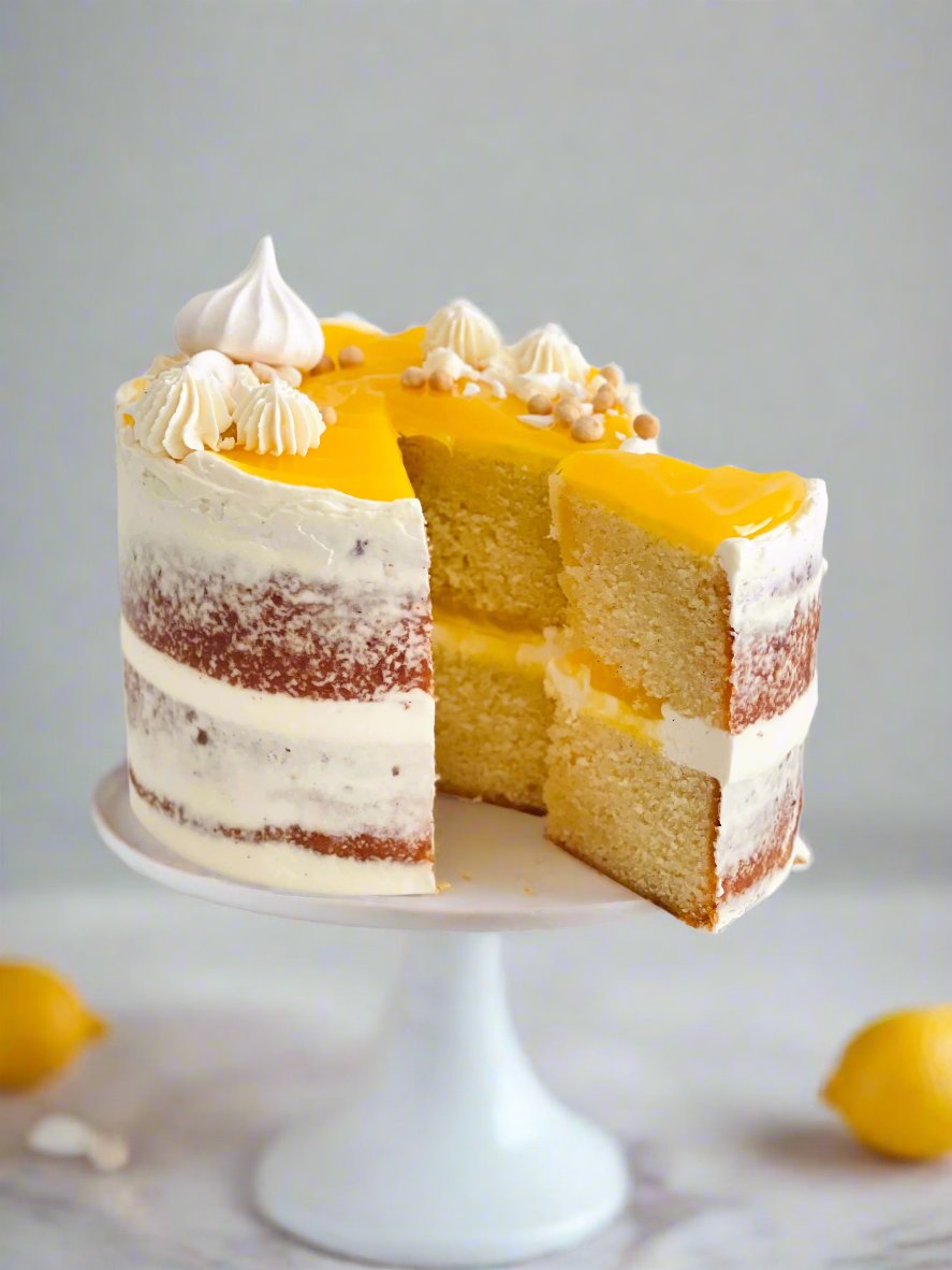 Vanilla lemon curd with meringues