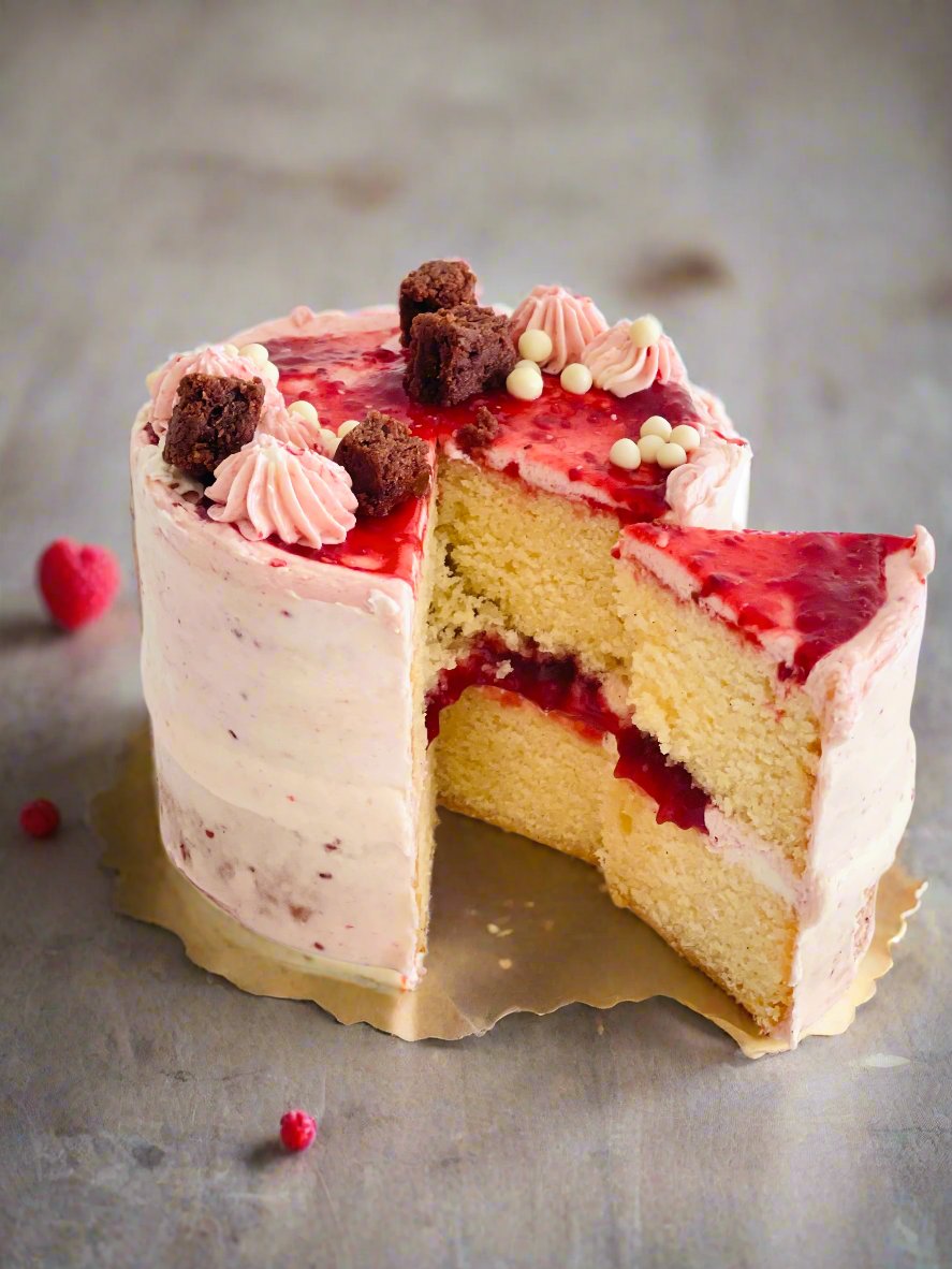 Vanilla Raspberry Cake