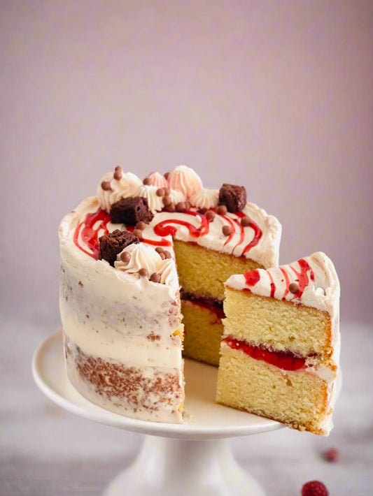 Vanilla Strawberry Cake