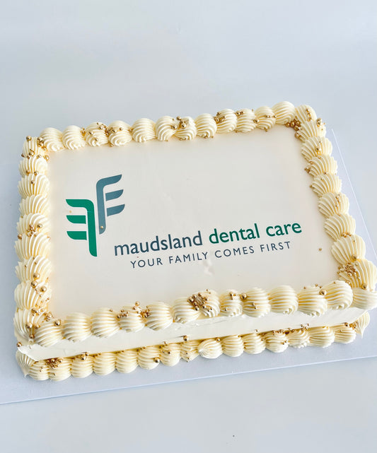 corporate logo rectangle cake