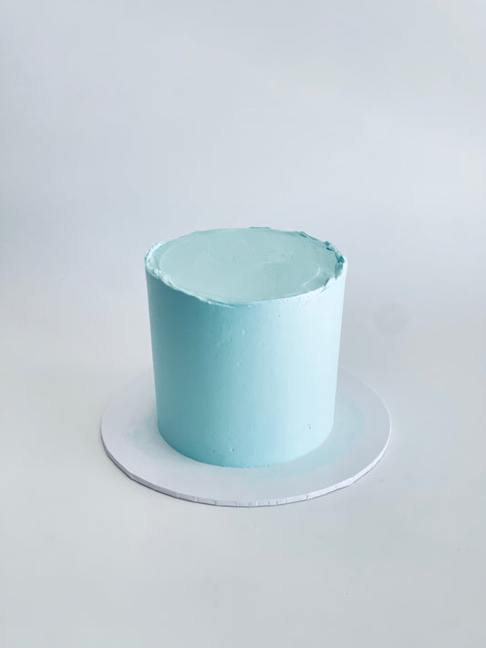 Plain iced cake - Blue
