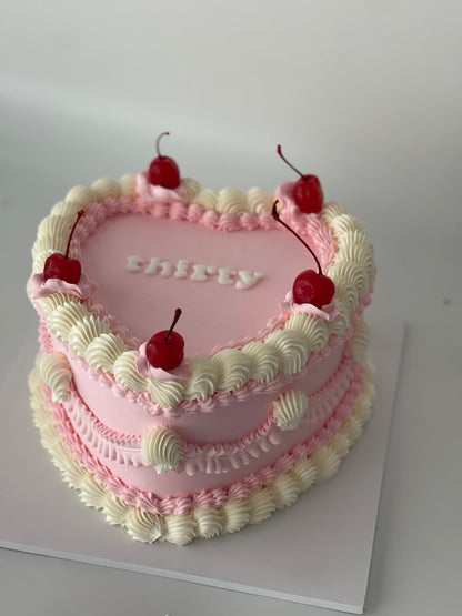 Vintage Heart Cake