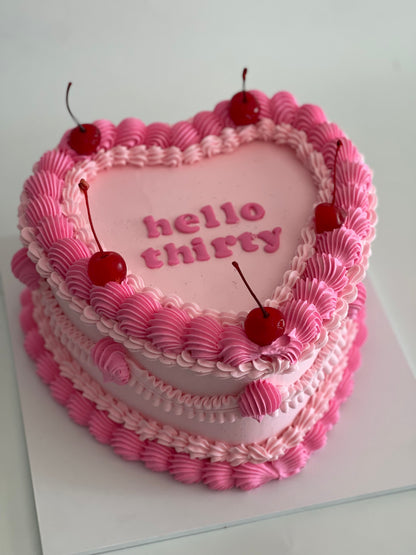Vintage Heart Cake