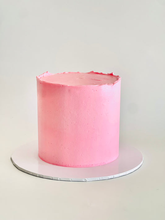 Plain iced cake - Pink