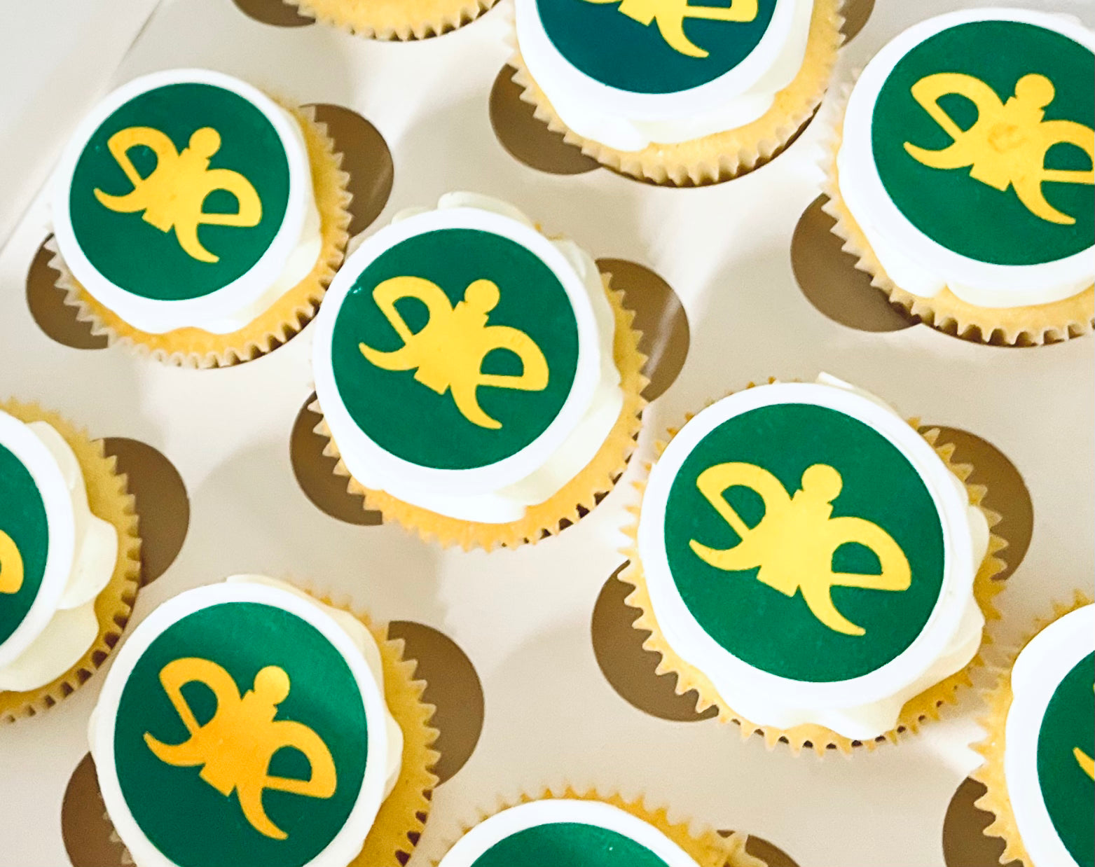 Brisbane company logo cupcakes