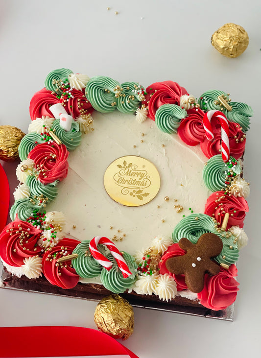 Christmas slab cake