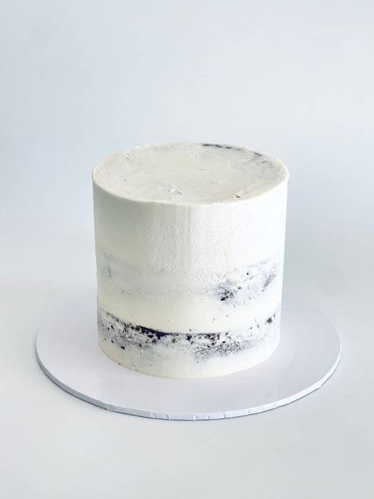 Plain iced cake - semi naked