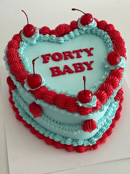 Vintage Heart Cake