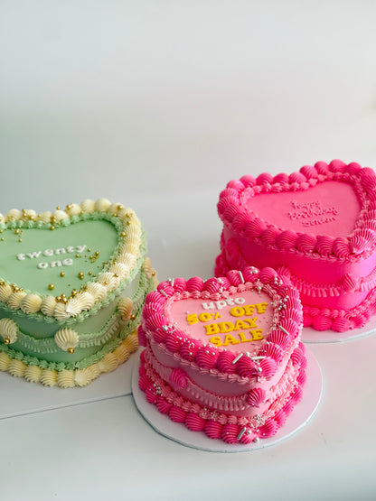 Vintage Heart Cake