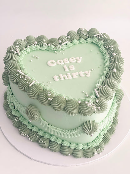 Vintage Heart Cake
