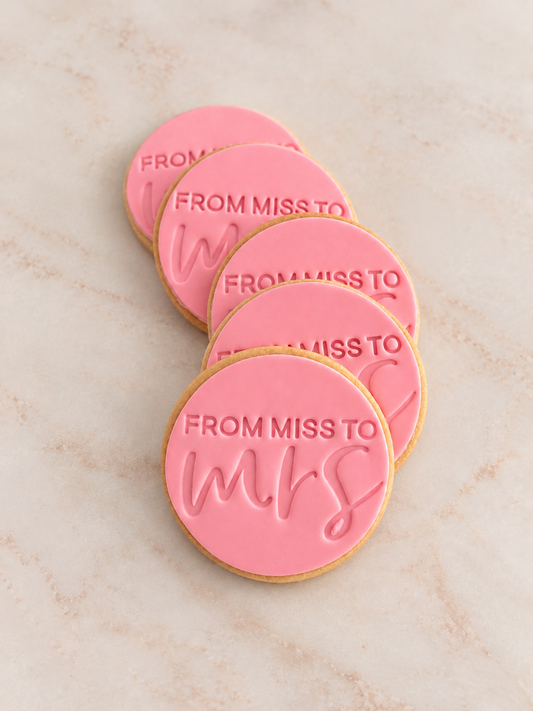 From Miss to Mrs Bridal Shower Cookies