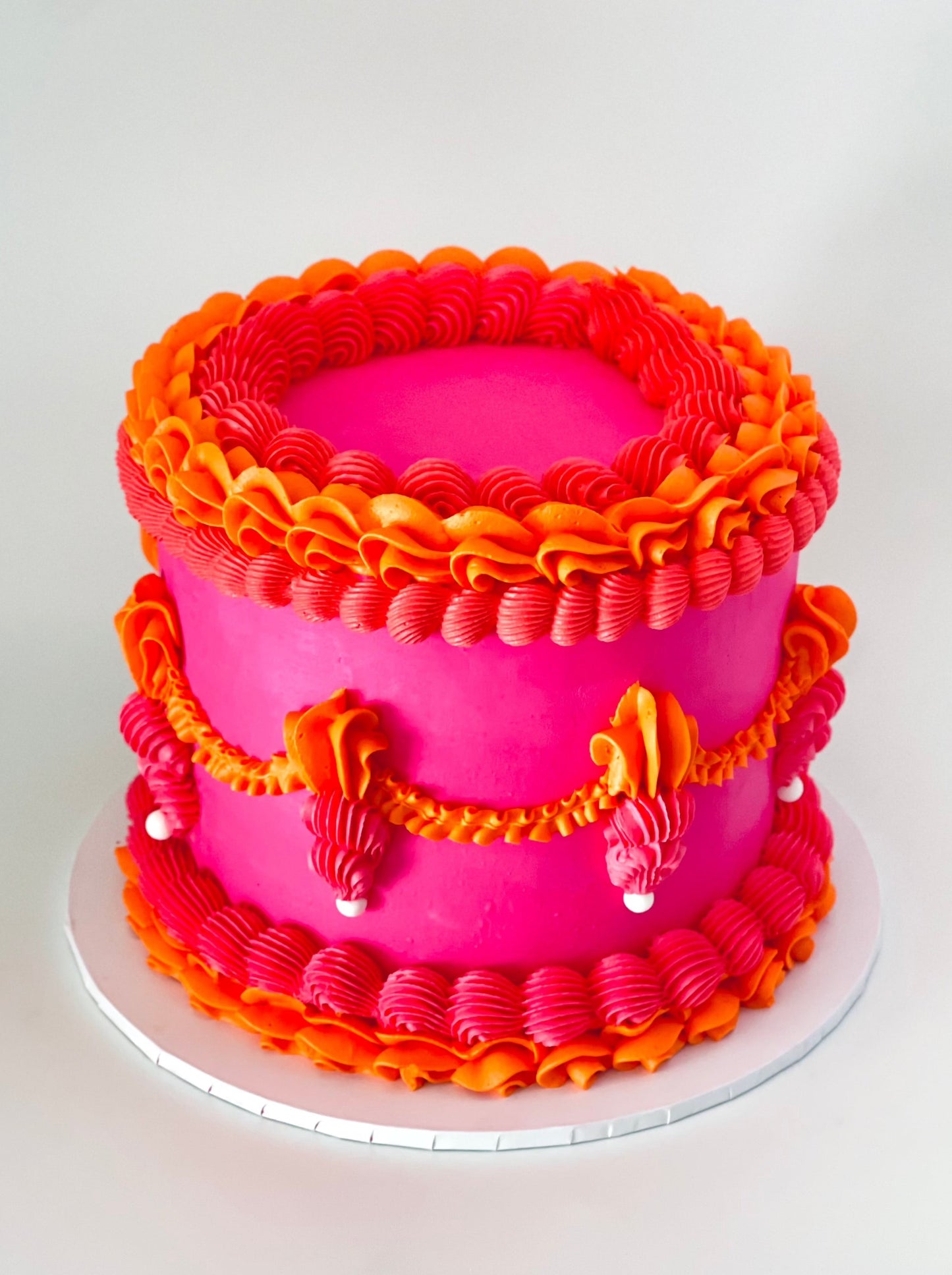 Colourful vintage birthday cake in Brisbane