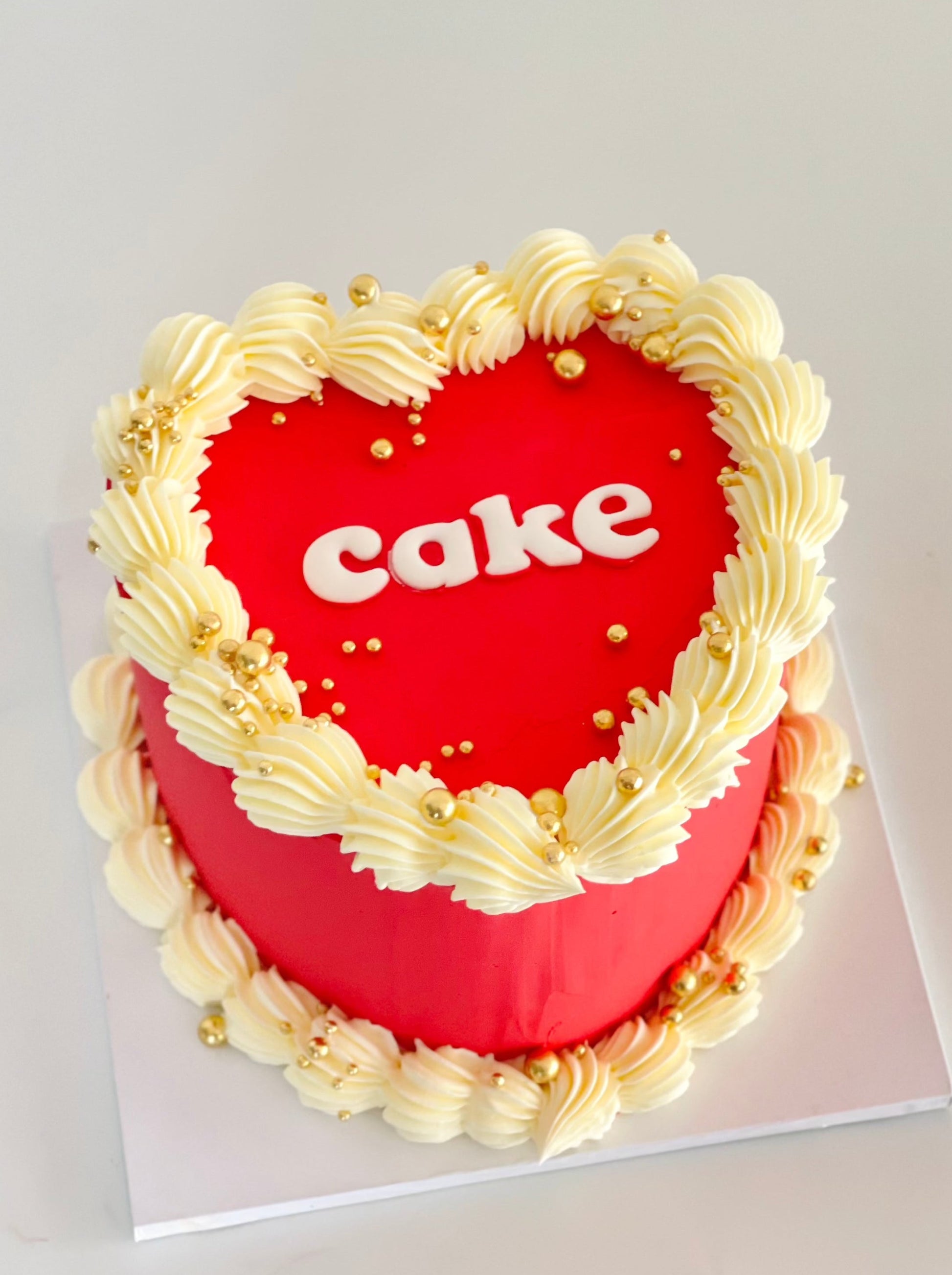 Glutenfree Vintage Heart Cake Brisbane with delivery