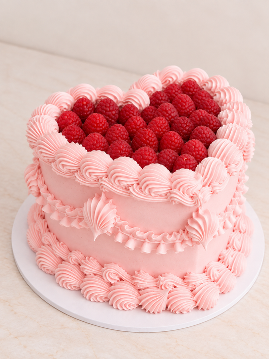 Margot | Lambeth Raspberry Heart Cake