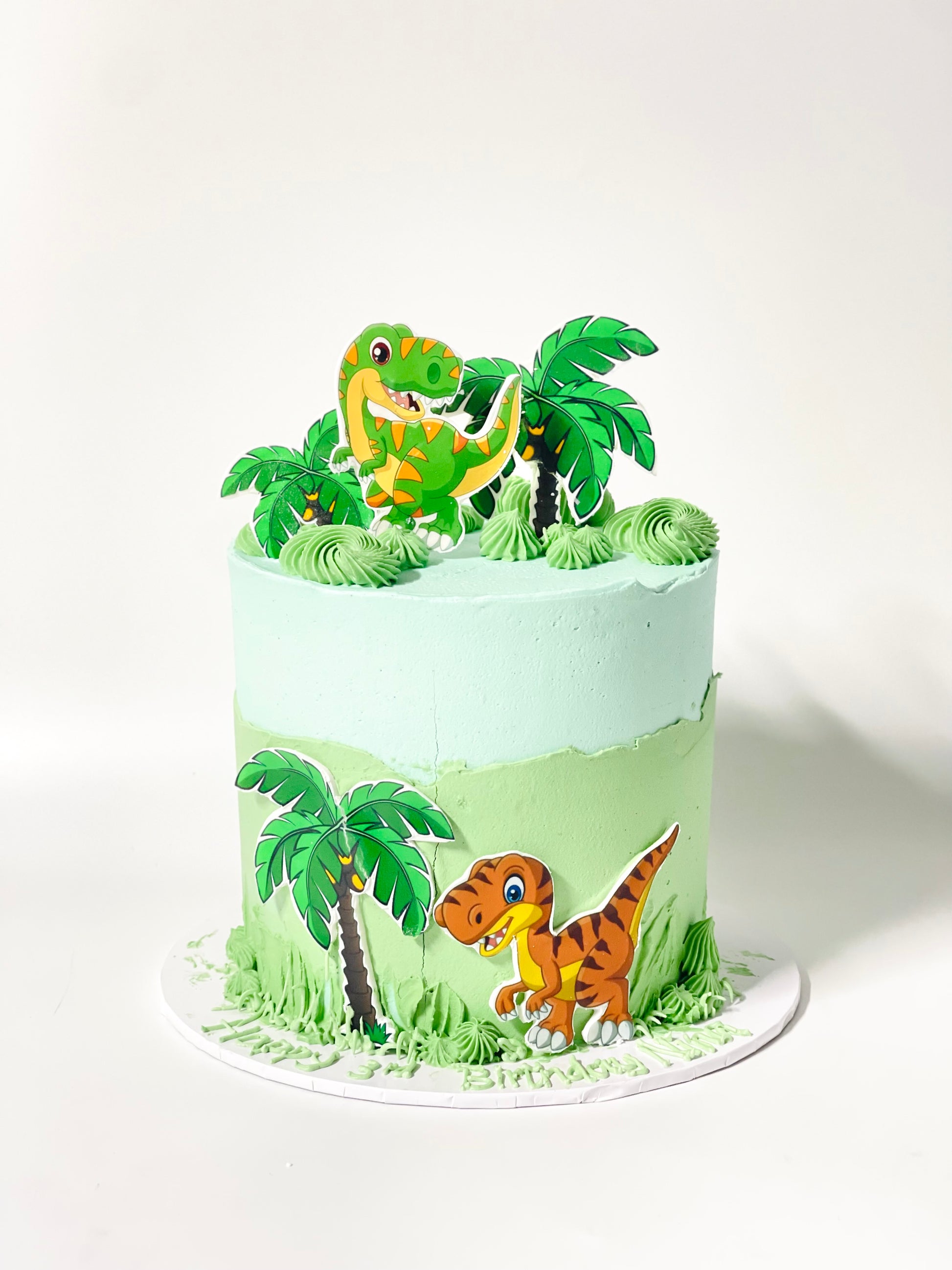 Dinosaur theme cake Vegan