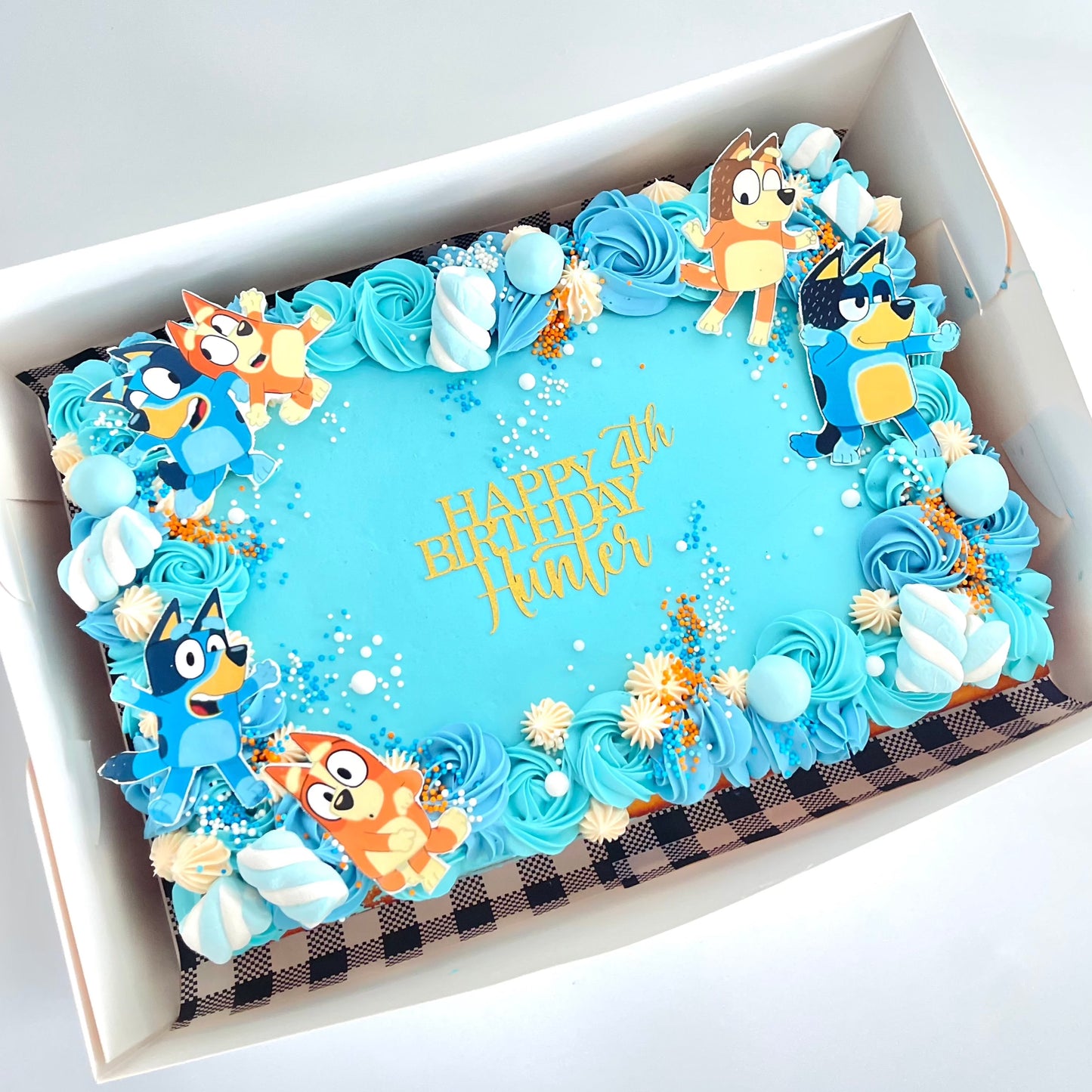 kids theme birthday slab cake with delivery options Brisbane